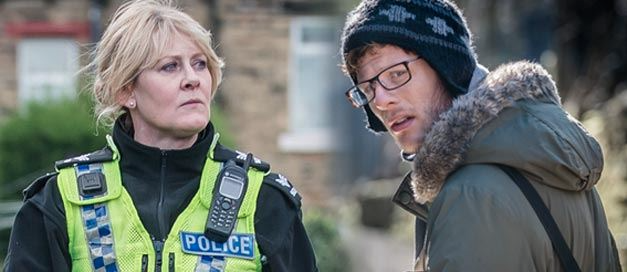 Sarah Lancashire as Catherine Cawood and James Norton as Tommy Lee Royce in Happy Valley. © Red Production Co., BBC, 2014